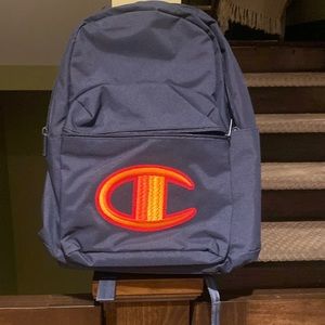 NWOT champion embroidered backpack - navy